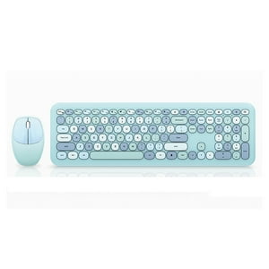 Mofi - Kit Teclado Y Mouse Inalámbrico Azul