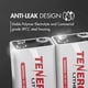 thumbnail image 4 of Batería Tenergy de litio de 9 V, 1200 mAh, no recargable, paquete de 2, 4 of 7