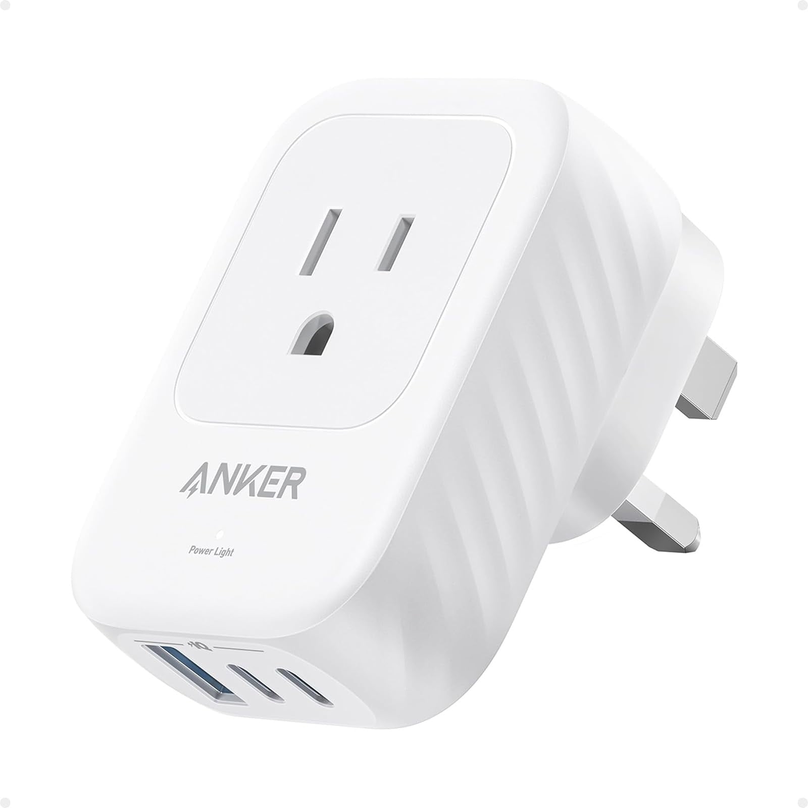 Adaptador De Enchufe Anker Usa To Uk International De 15 W Con 2 Ac Y 2 Usb-c