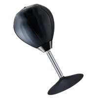 Magideal - Pelota De Entrenamiento Inflable Con Ventosa, Independiente Para El Estrés, De Boxeo De Escritorio, Pelota De Boxeo Para Oficina, Adultos, N Negro