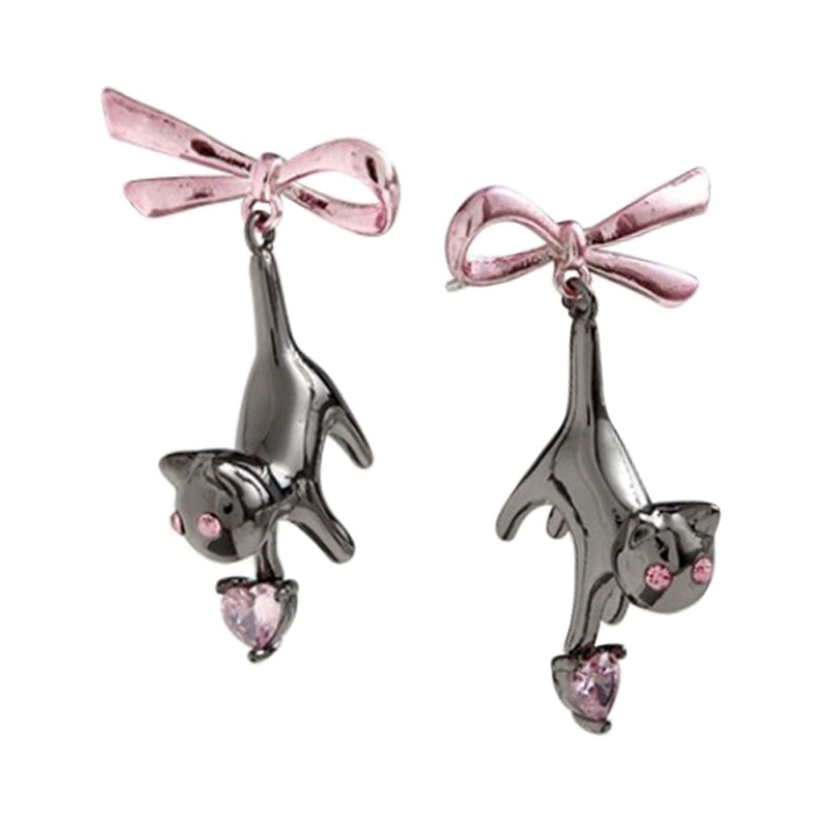 Magideal - Pendientes Colgantes, Accesorio De Joyería De Tendencia, Pendientes Colgantes Con Lazo, Pendientes Colgantes Estéticos Para Compromiso, Boda, Baile De