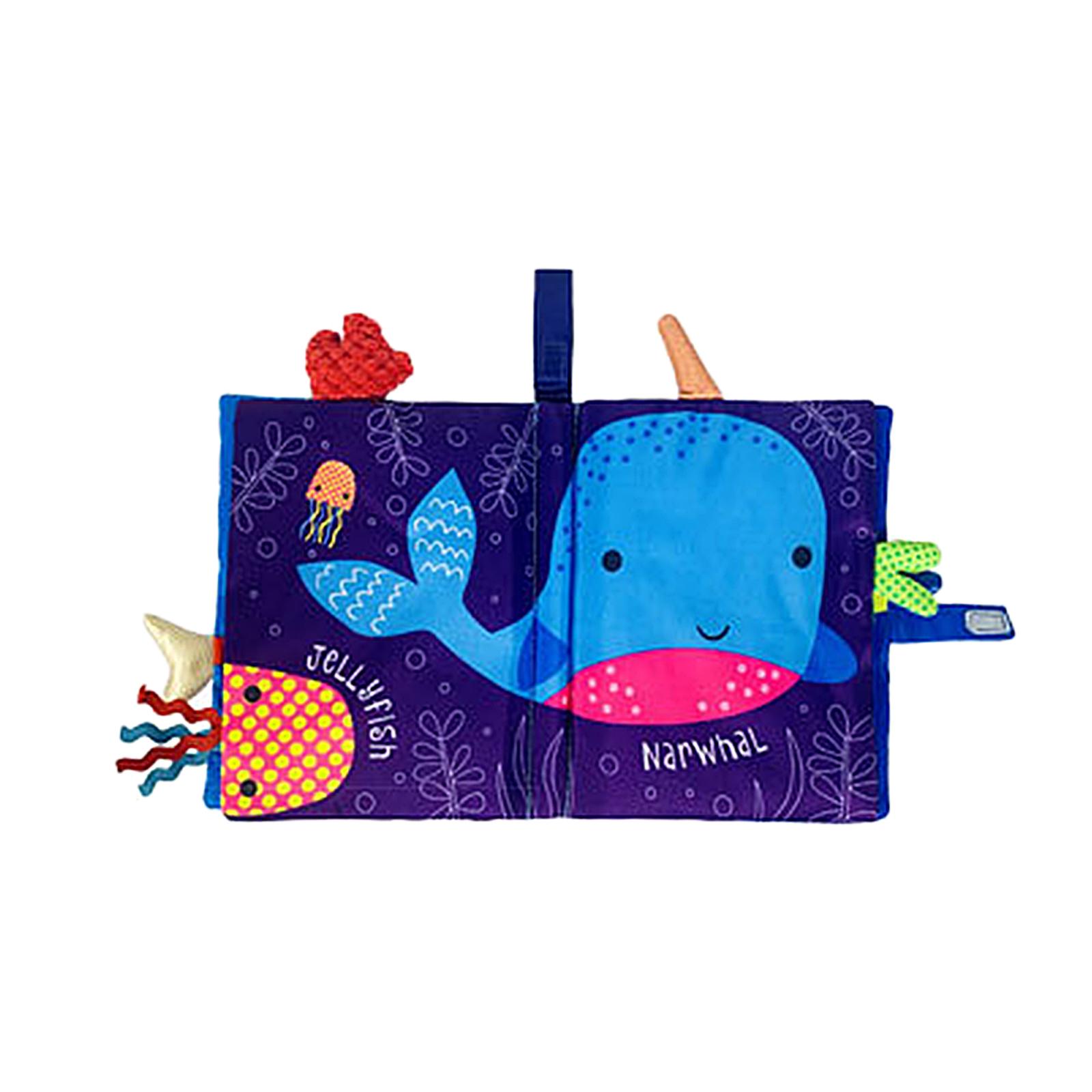 Bothyi - Libro De Tela Suave, Mordedores De Papel Con Sonido, Tema Animal Para Asiento De Coche, Juguete De Aprendizaje, Ballena