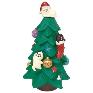 Magideal - Adornos Navideños Adorno Navideño Creativo Mini Mesa Centro De Mesa Artesanía De Resina Para Decoración Del Hogar De Año Nuevo Interior Al Aire Libre Árbol De Navidad Del Gato