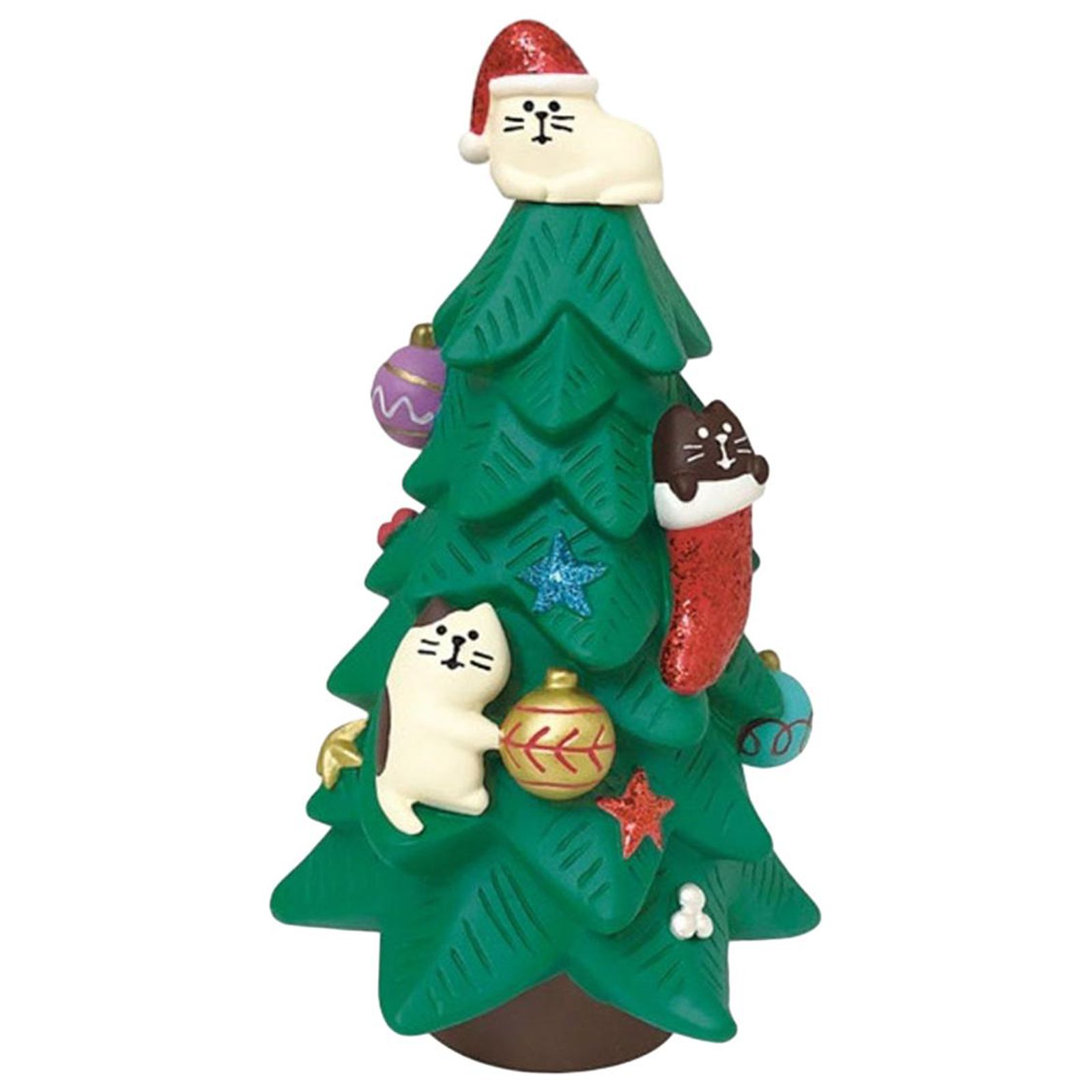 Magideal - Adornos Navideños Adorno Navideño Creativo Mini Mesa Centro De Mesa Artesanía De Resina Para Decoración Del Hogar De Año Nuevo Interior Al Aire Libre Árbol De Navidad Del Gato