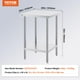 thumbnail image 3 of Mesa de preparación VEVOR de acero inoxidable, 60 x 60 x 86 cm, 318 kg de capacidad, 3 of 3