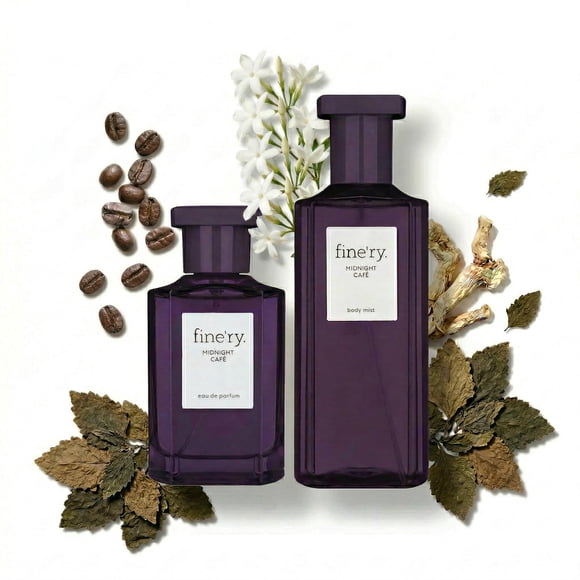 Set Perfume Fine'ry Midnight Cafe Eau De Parfum y Bruma Corporal