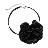 Magideal - Collar De Flores Grandes Gargantilla De Flores Estilo Retro Suave Mujer Niña Moda Gargantilla De Flores Grandes Cuello Gargantilla De Flores Para Negro