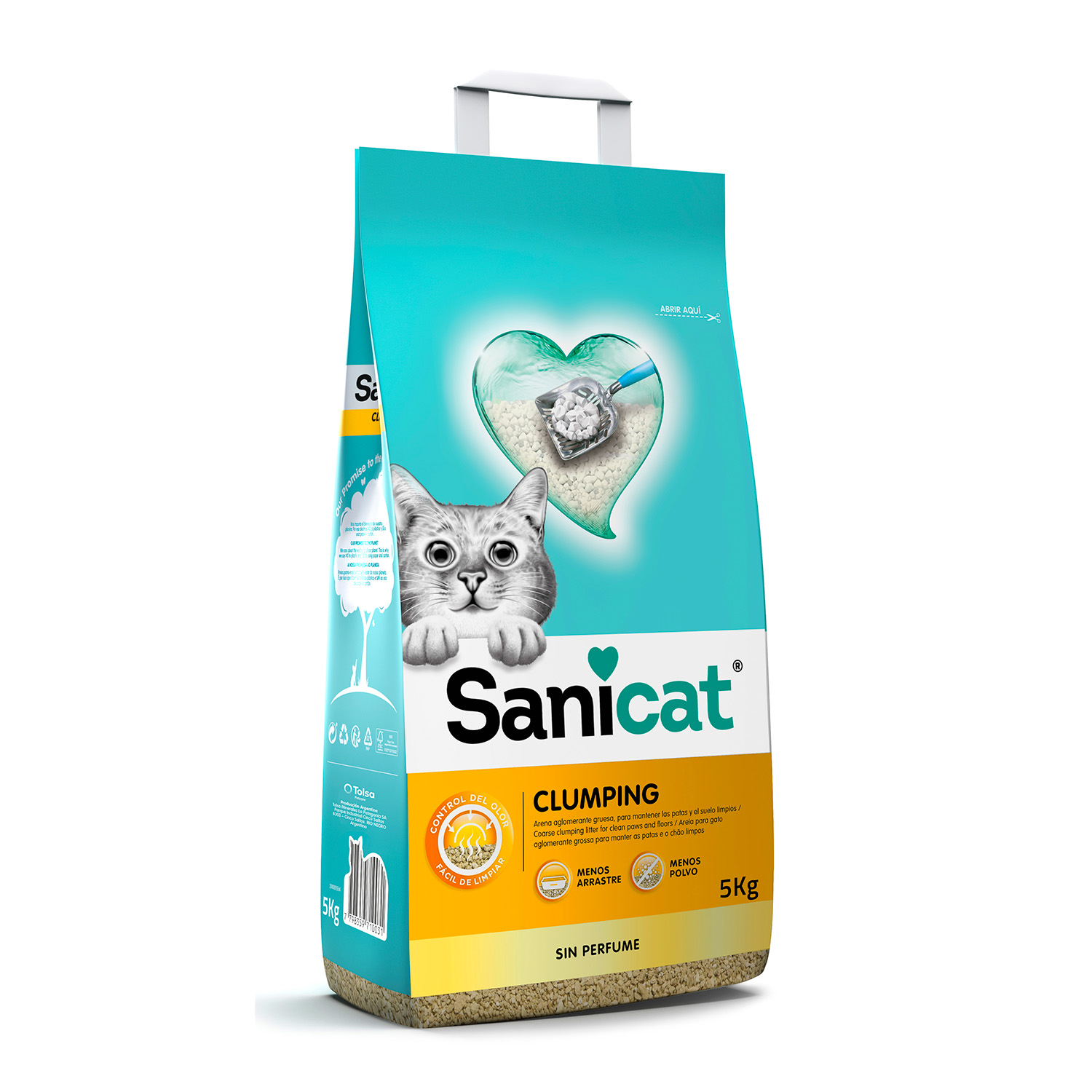 Arena Sanitaria Sanicat Clumping 5Kg
