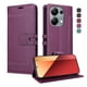 thumbnail image 2 of Premium Wallet Case for Xiaomi Redmi Note 13 Pro 4G with Card Slots & Kickstand, Flip Cover Purple, 2 of 6