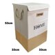 thumbnail image 1 of Canasto Ropa Sucia con Tapa y Asas de Cuerda Plegable 53 cm Beige, 1 of 3