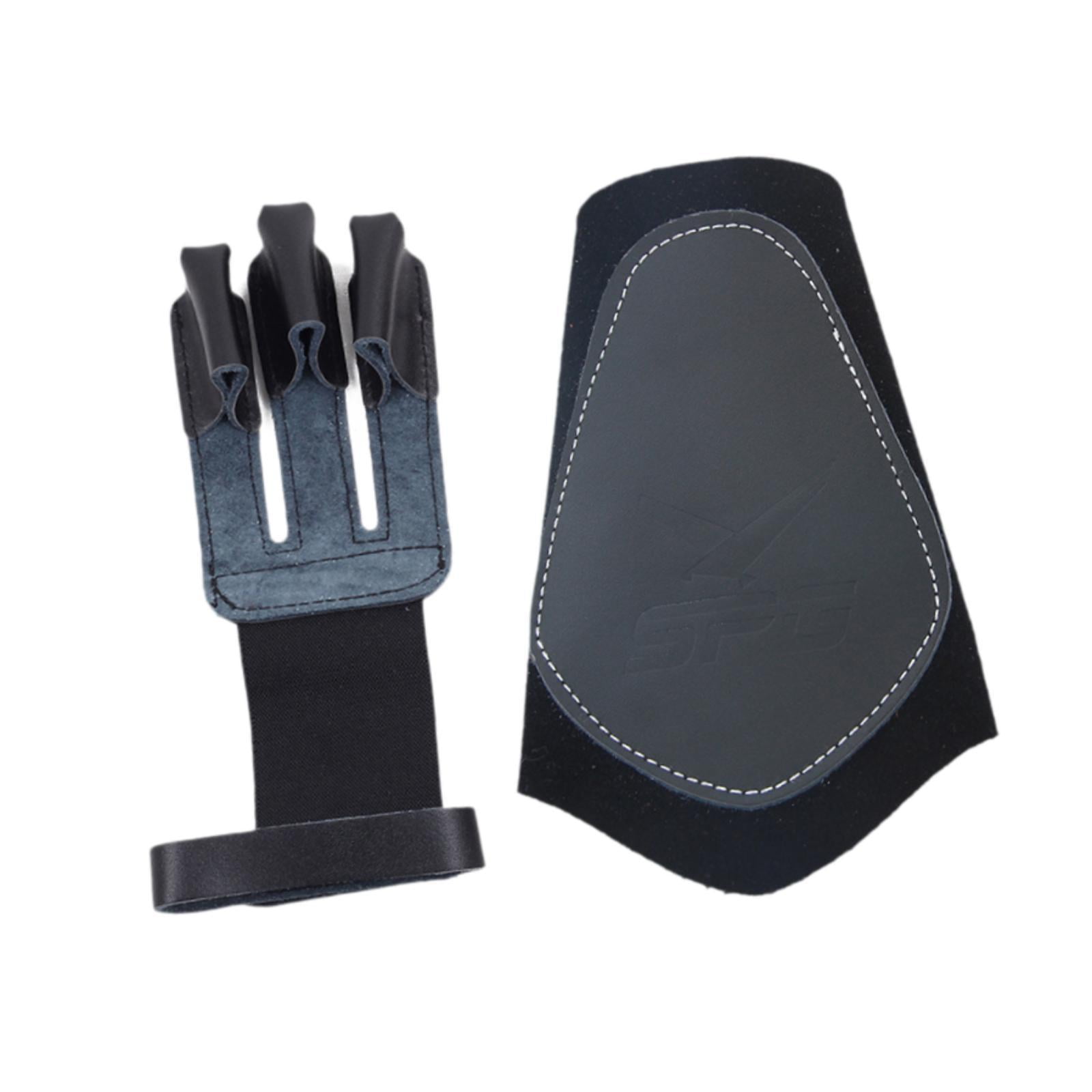 Ioensy - Protector De Brazo Para Tiro Con Arco Guante Para Tiro Con Arco Protector De Muñeca Para Tiro Con Arco Para Caza Adultos Mujeres Negro