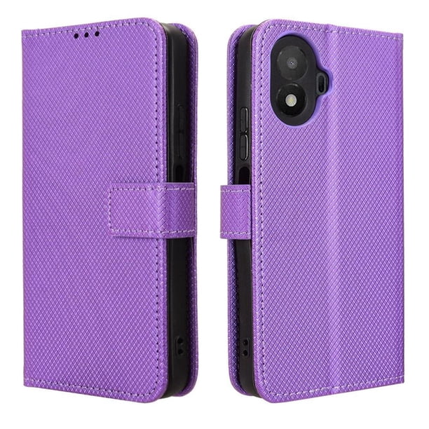 Funda Billetera para iPhone 17 con Ranuras y Soporte Morado