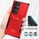 thumbnail image 2 of Funda Resistente para Samsung Galaxy S24 Ultra con Tapa Deslizante y Protección Militar Rojo, 2 of 6