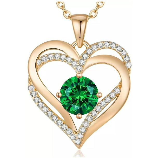 Collar Love Pendant con Piedra de Nacimiento Plata