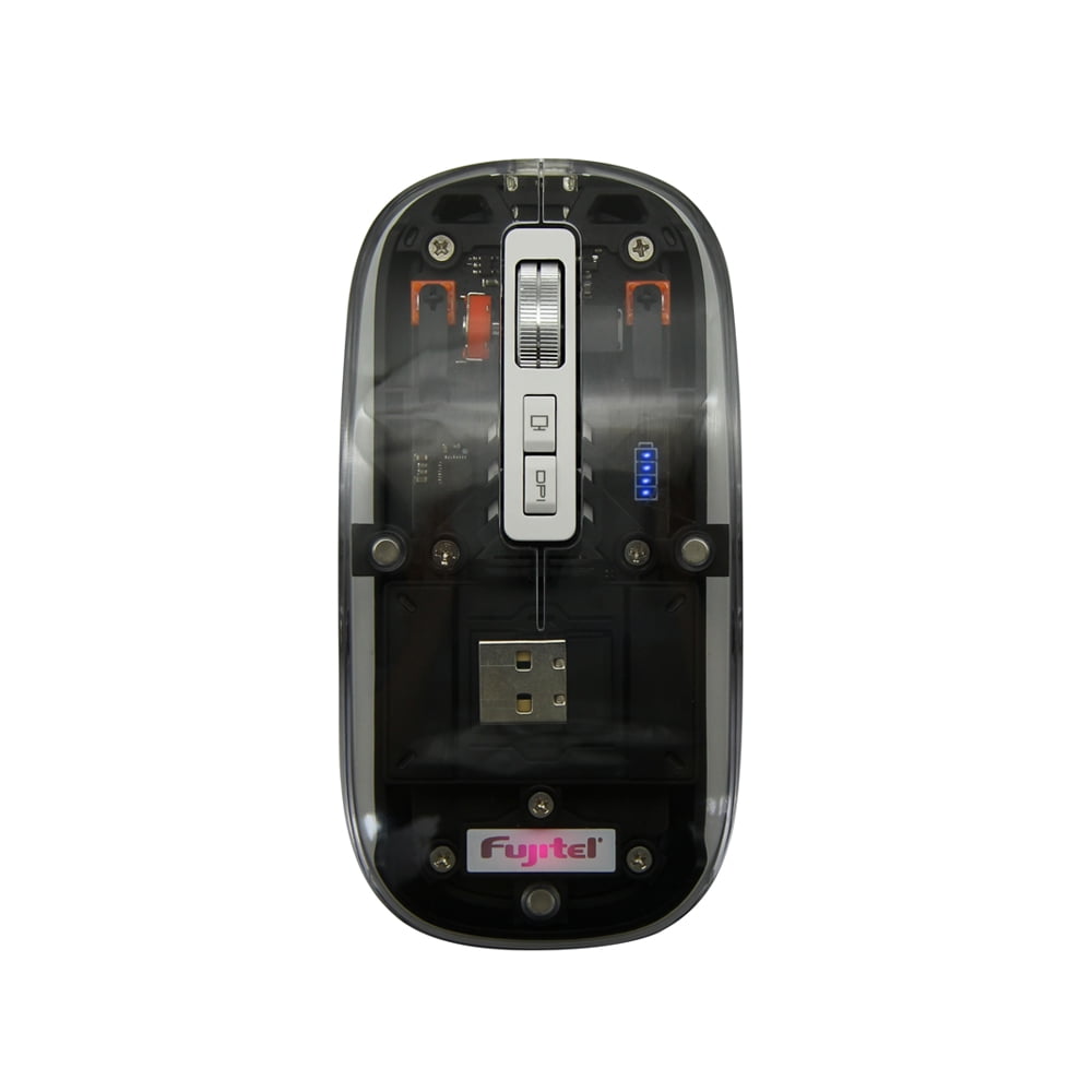 Fujitel - Mouse Inalambrico Crystal 2.4g Bt Negro I160crywm74blk