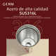 thumbnail image 4 of COCA COLA Germ Termo Taza de Café Frío O Caliente Vaso Térmico, 390 ML Azul, 4 of 8