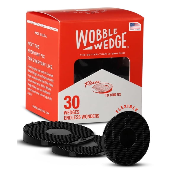 Calzas y cuñas de plástico WOBBLE WEDGES para nivelación (paquete de 30)