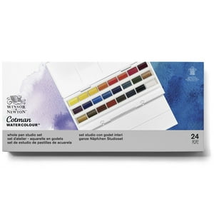 Faber Castell - Set De Acuarelas Cotman Winsor & Newton 24 Godets Enteros
