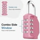 thumbnail image 3 of Candado de combinación Puroma de 4 dígitos, impermeable, color rosa, 3 of 7