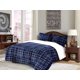 thumbnail image 2 of Set de edredón Elegant Comfort Heavy Weight Full/Queen Navy, 2 of 8