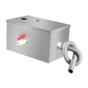 Magideal - Separador De Agua, Aceite Y Aguas Residuales, Interceptor De Trampa De Grasa Comercial, Trampa De Grasa De Acero Inoxidable Para Cafetería, Cocina 40X25X25Cm