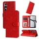 thumbnail image 1 of Funda tipo cartera FOXDOCK para Realme C65 4G , diseño girasol en relieve, cuero PU, cierre magnético, soporte y tarjetero, 1 of 5