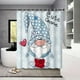 thumbnail image 1 of 1pc Santa Claus Shower Curtain - Waterproof, Machine Washable, and Decorative Bathroom Accessory with Hooks, 1 of 5