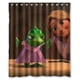 thumbnail image 1 of Cortina de ducha con diseño de la Princesa Rana de una película animada, con ganchos, tamaño 66 x 72 pulgadas, 1 of 3