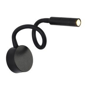 Magideal - Para Leer En La Cama, Lámpara De Cama Con Luz Nocturna, Lámpara De Lectura Con Luz De Montaje En Pared, Lámpara De Pared Led Flexible, Luz De Lectura Interruptor De Cabeza Negra