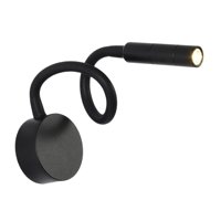 Magideal - Para Leer En La Cama, Lámpara De Cama Con Luz Nocturna, Lámpara De Lectura Con Luz De Montaje En Pared, Lámpara De Pared Led Flexible, Luz De Lectura Interruptor De Cabeza Negra