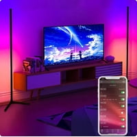 Shop E-Home - Lámpara Esquina Barra Usb Pie Luces Led Rgb Control Remoto
