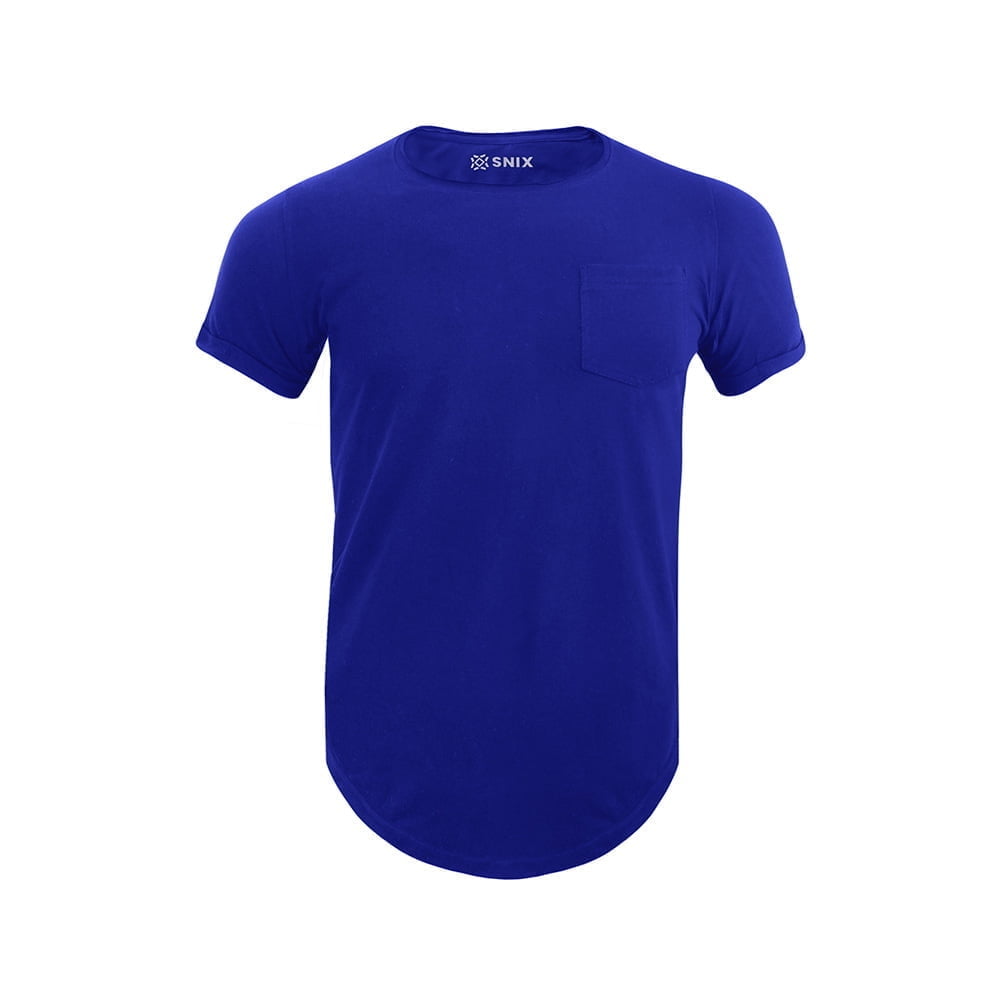 Snix - Polera Ekor Cuello Efecto Desgastado Azul Rey