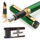 thumbnail image 1 of Pluma estilográfica Dryden Designs con puntas medianas y finas, verde esmeralda, 1 of 8