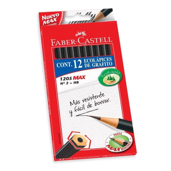 Lápiz grafito Eco hexagonal 12 und HB N° 2 FABER CASTELL