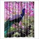 thumbnail image 1 of Hermosa cortina de ducha de pavo real, juego de cortina de baño con ganchos, tamaño 60 x 72 pulgadas, 1 of 3