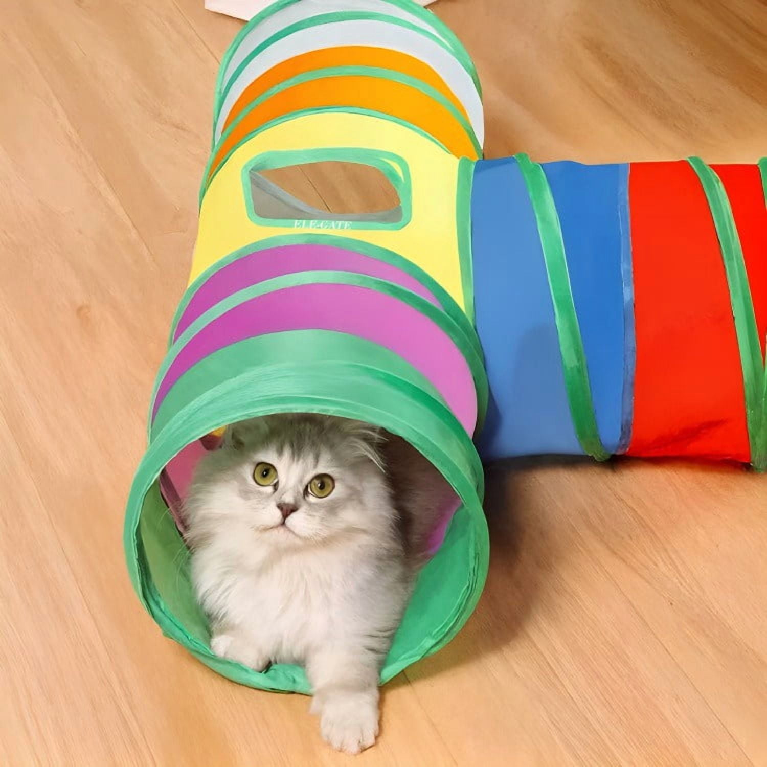 Túnel Plegable Gato 3 Vías 20 Pzs Juguetes Mascota