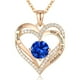 thumbnail image 1 of Collar colgante de amor de amor con piedra de nacimiento Zirconia, regalo de joyería de las mujeres para la Navidad, cumpleaños, aniversario, 1 of 5