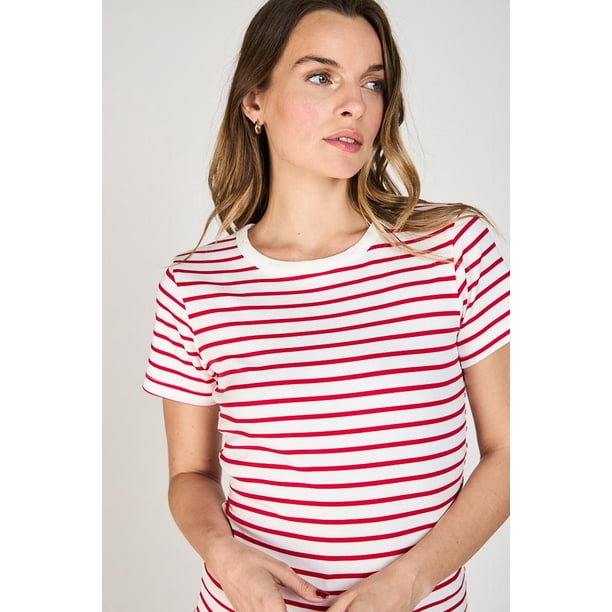Polera Francesca Rayada Eclipse rojo M