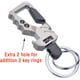thumbnail image 4 of Paquete de 2 llaveros abridores de botellas para autos para hombres y mujeres. Paquete de 2 llaveros con clip, llavero de acero inoxidable, llavero multiherramienta abridor de botellas. Llaveros para, 4 of 7