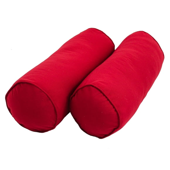 Bolster Pillows Blazing Needles, sarga sólida con insertos, color rojo