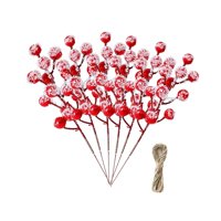 Magideal - 6 Piezas De Decoraciones Navideñas De Bayas Rojas, Bayas Rojas Navideñas Rojas Artificiales Para Decoración Del Hogar De Vacaciones