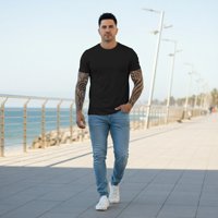 T-World - Polera 100 % Algodón Manga Corta Básica 170 Grs. Negro