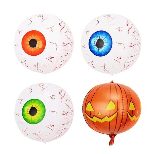 Decoraciones inflables del globo ocular de Halloween Globo aterrador Globo ocular inflable Globos inyectados en sangre para decoración de suministros 4 piezas