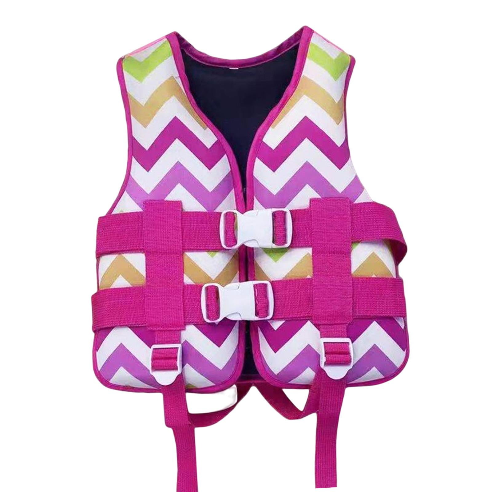 Ioensy - Chalecos Salvavidas Para Niños, Chaleco Salvavidas, Boya De Ayuda, Equipo De Playa, Chalecos De Natación Para Niños Pequeños, Rosa, Rojo, Xs