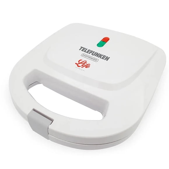 Sandwichera Telefunken TFL EASYMAKER T Antiadherente 2 Panes Color Blanco