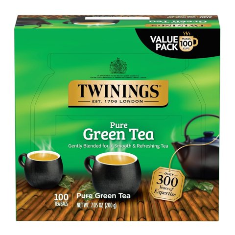 100 Bolsitas De Té Tea Twinings Pure Green Envueltas Individualmente