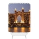 thumbnail image 1 of Cortina de ducha con diseño de Atlantis Dubai el Night Resort, mar, océano y cielo, juego de cortinas de baño con ganchos, tamaño 60 x 72 pulgadas, 1 of 3