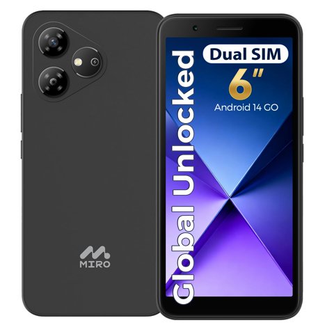 Celular Miro A1 4G 6'' Android 14 Go 2Gb+32Gb Gris