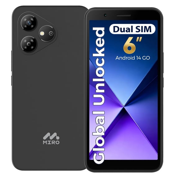 Celular MIRO A1 4G 6'' Android 14 Go 2GB+32GB Gris