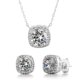 thumbnail image 1 of Conjunto de joyería Devin Rose 46 cm Halo de cristal blanco, 1 of 9
